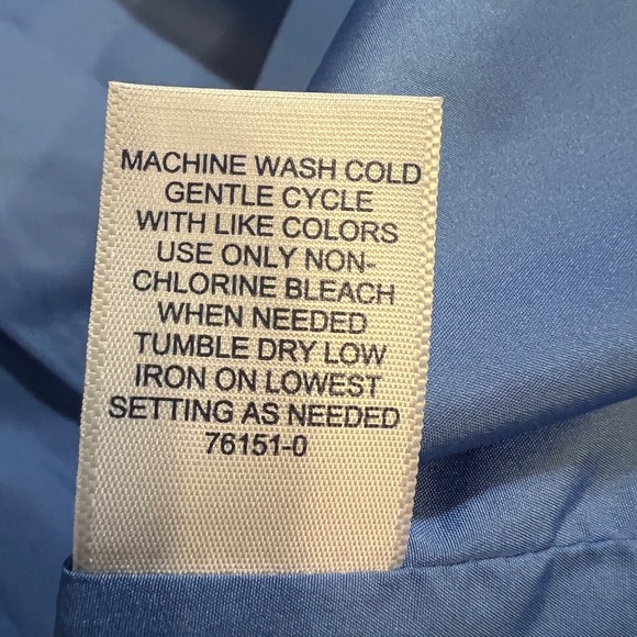 St Johns Bay Gingham Double Breasted Trench Coat Jacket in Blue and White‎ - Picture 8 of 10